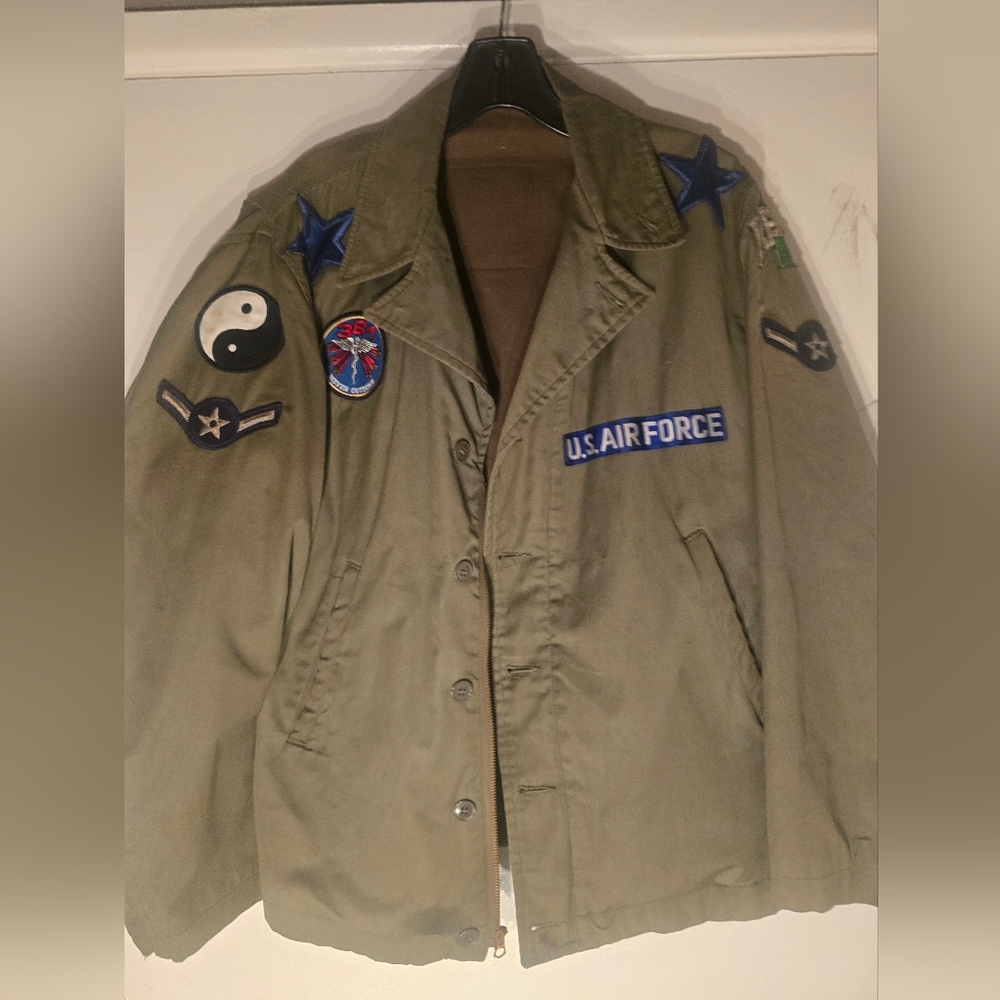 Military Style Jacket with Patches
